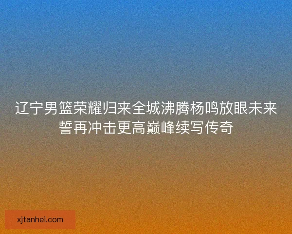 辽宁男篮荣耀归来全城沸腾杨鸣放眼未来誓再冲击更高巅峰续写传奇 辽宁男篮荣耀归来全城沸腾杨鸣放眼未来誓再冲击更高巅峰续写传奇
